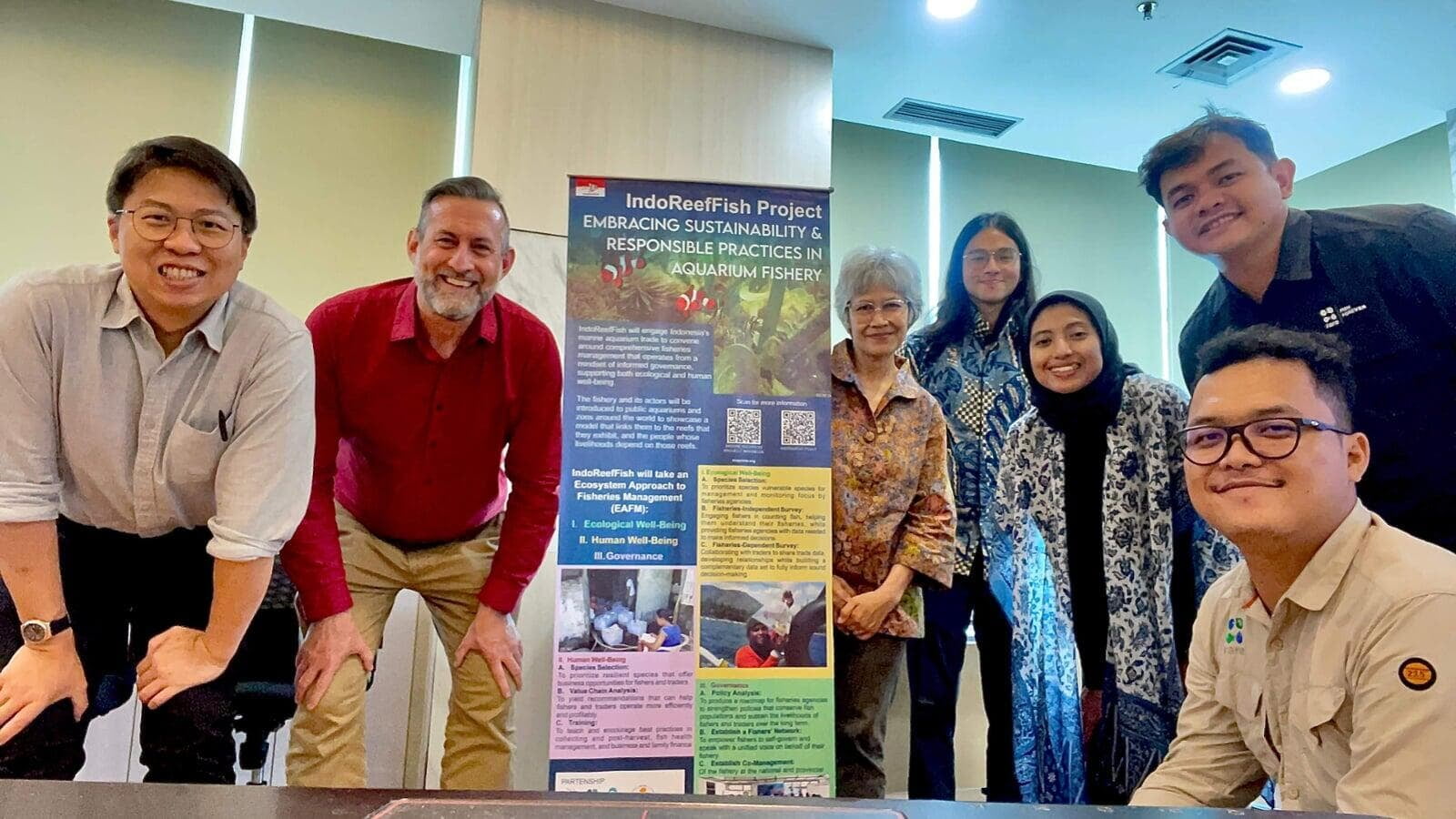 IndoReefFish team members meet for the first time at Indonesia's Ministry of Marine Affairs and Fisheries in Jakarta.